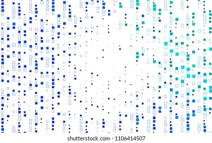 Light Blue, Green vector blurry rectangular background. Geometric background in square style with gradient. The pattern can be used for brand-new background.