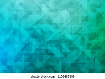 Light Blue, Green vector blurry hexagon texture. A completely new color illustration in a vague style. Triangular pattern for your business design.