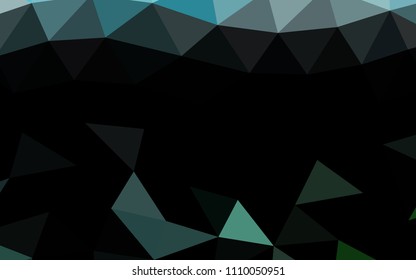 Light Blue, Green vector blurry hexagon blurry triangle. Colorful illustration in abstract style with gradient. A completely new template for your business design.