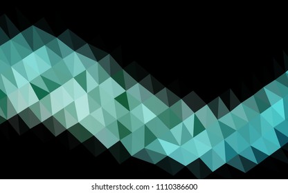 Light Blue, Green vector blurry hexagon pattern. A sample with polygonal shapes. Triangular pattern for your business design.