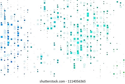Light Blue, Green vector blurry rectangular background. Geometric background in square style with gradient. The pattern can be used for brand-new background.