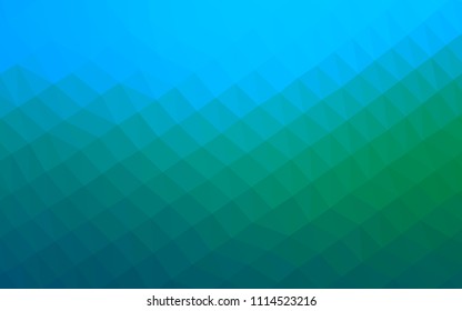 Light Blue, Green vector blurry hexagon pattern. A completely new color illustration in a vague style. The textured pattern can be used for background.
