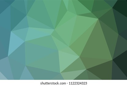 Light Blue, Green vector blurry triangle template. Creative geometric illustration in Origami style with gradient. A completely new template for your business design.
