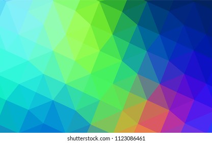 Light Blue, Green vector blurry triangle texture. Colorful illustration in polygonal style with gradient. A new texture for your design.