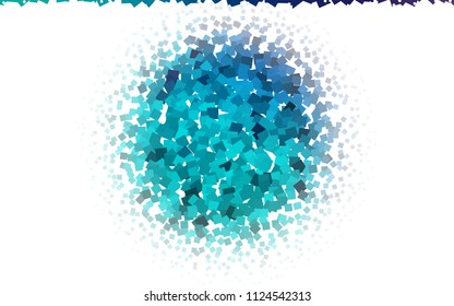 Light Blue, Green vector blurry rectangular background. Geometric background in square style with gradient. The pattern can be used for brand-new background.