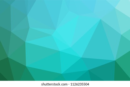 Light Blue, Green vector blurry triangle texture. A completely new color illustration in a  polygonal style. Brand-new style for your business design.