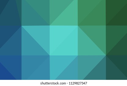 Light Blue, Green vector blurry triangle texture. Creative illustration in halftone style with gradient. A new texture for your design.