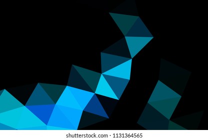Light Blue, Green vector blurry hexagon blurry triangle. Shining colored illustration in a Brand new style. A completely new design for your business.