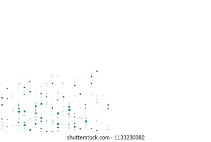 Light Blue, Green vector blurry rectangular background. Geometric background in square style with gradient. The pattern can be used for brand-new background.