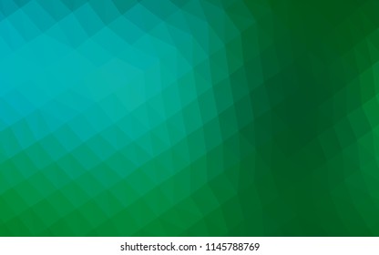 Light Blue, Green vector blurry hexagon texture. Creative illustration in halftone style with gradient. The template can be used as a background for cell phones.
