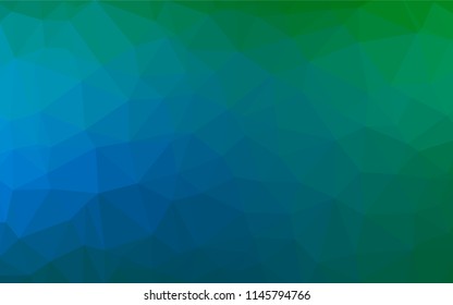 Light Blue, Green vector blurry hexagon template. An elegant bright illustration with gradient. The template can be used as a background for cell phones.