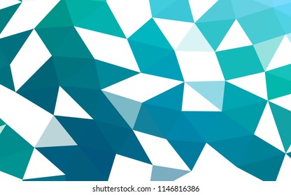 Light Blue, Green vector blurry hexagon blurry triangle. A sample with polygonal shapes. The polygonal design can be used for your web site.
