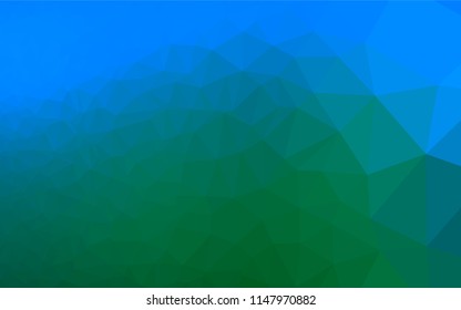 Light Blue, Green vector blurry hexagon template. A sample with polygonal shapes. The polygonal design can be used for your web site.