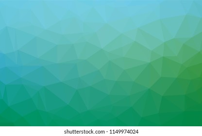 Light Blue, Green vector blurry hexagon pattern. Modern geometrical abstract illustration with gradient. The completely new template can be used for your brand book.