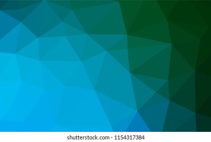 Light Blue, Green vector blurry hexagon template. Creative illustration in halftone style with gradient. The textured pattern can be used for background.