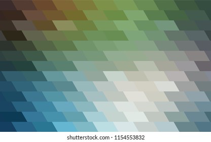 Light Blue, Green vector blurry rectangular background. Geometric background in square style with gradient. The pattern can be used for brand-new background.