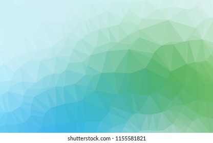 Light Blue, Green vector blurry hexagon pattern. A vague abstract illustration with gradient. Brand new style for your business design.