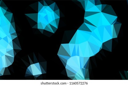 Light Blue, Green vector blurry hexagon pattern. A vague abstract illustration with gradient. The best triangular design for your business.