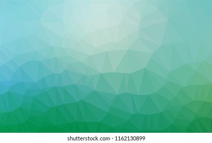Light Blue, Green vector blurry hexagon texture. Shining illustration, which consist of triangles. The template can be used as a background for cell phones.