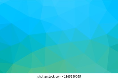 Light Blue, Green vector blurry hexagon template. A sample with polygonal shapes. The template can be used as a background for cell phones.