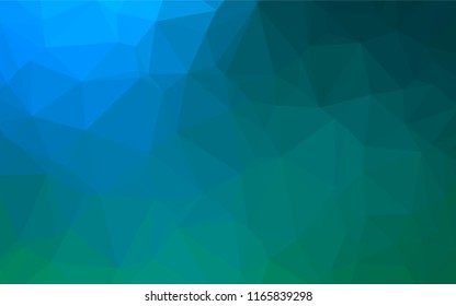 Light Blue, Green vector blurry hexagon template. Creative illustration in halftone style with gradient. The elegant pattern can be used as part of a brand book.