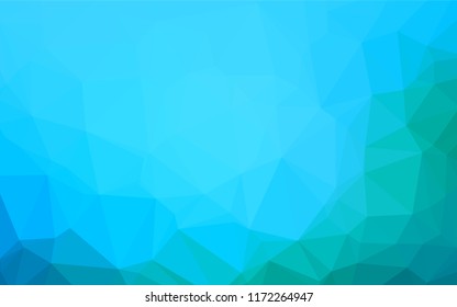 Light Blue, Green vector blurry hexagon pattern. A vague abstract illustration with gradient. A completely new design for your business.