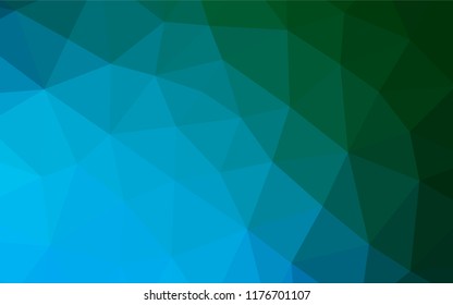 Light Blue, Green vector blurry hexagon texture. Creative illustration in halftone style with gradient. Brand new design for your business.