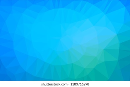 Light Blue, Green vector blurry hexagon pattern. A completely new color illustration in a vague style. A completely new template for your business design.