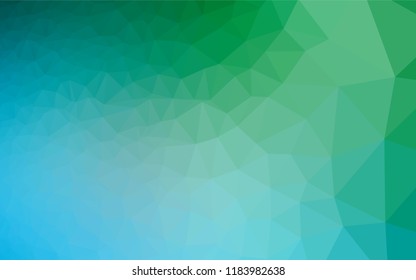 Light Blue, Green vector blurry hexagon texture. Geometric illustration in Origami style with gradient.  A completely new design for your business.