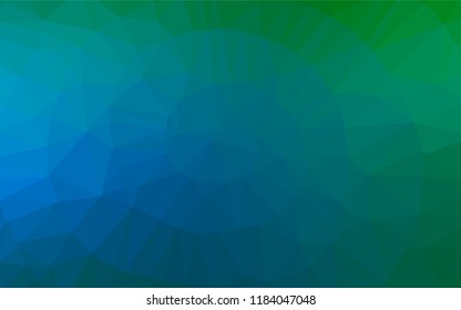 Light Blue, Green vector blurry hexagon pattern. Brand new colored illustration in blurry style with gradient. The completely new template can be used for your brand book.