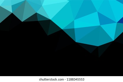 Light Blue, Green vector blurry hexagon texture. A completely new color illustration in a vague style. Triangular pattern for your business design.