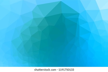 Light Blue, Green vector blurry hexagon texture. Geometric illustration in Origami style with gradient.  The template can be used as a background for cell phones.