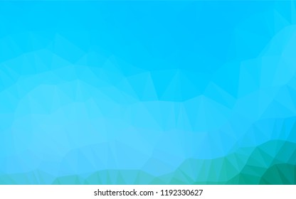 Light Blue, Green vector blurry hexagon template. Creative illustration in halftone style with gradient. The textured pattern can be used for background.