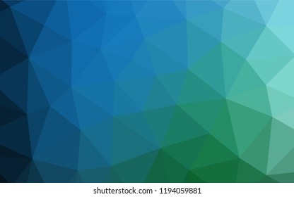Light Blue, Green vector blurry hexagon template. An elegant bright illustration with gradient. The polygonal design can be used for your web site.