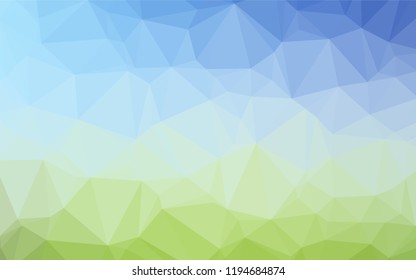 Light Blue, Green vector blurry hexagon template. Brand new colored illustration in blurry style with gradient. The polygonal design can be used for your web site.