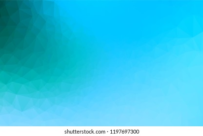 Light Blue, Green vector blurry hexagon texture. Triangular geometric sample with gradient.  A completely new template for your business design.