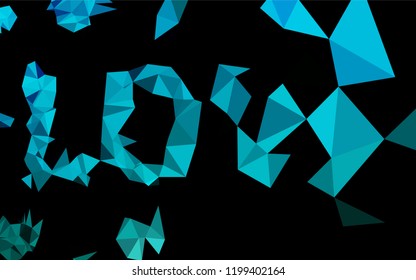 Light Blue, Green vector blurry hexagon template. Modern geometrical abstract illustration with gradient. A new texture for your design.