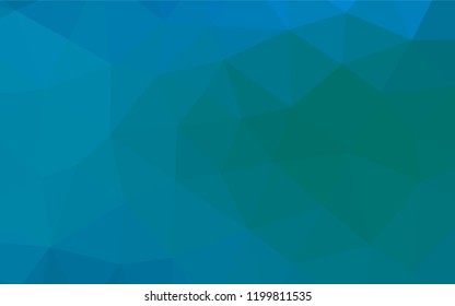 Light Blue, Green vector blurry hexagon pattern. Creative geometric illustration in Origami style with gradient. Brand new style for your business design.