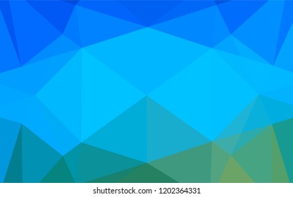 Light Blue, Green vector blurry hexagon template. Shining colored illustration in a Brand new style. The textured pattern can be used for background.