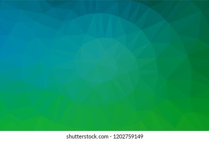 Light Blue, Green vector blurry hexagon texture. Creative illustration in halftone style with gradient. The completely new template can be used for your brand book.