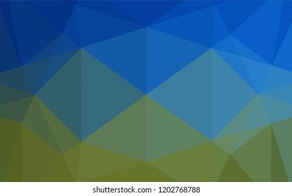 Light Blue, Green vector blurry hexagon template. Colorful abstract illustration with gradient. Triangular pattern for your business design.