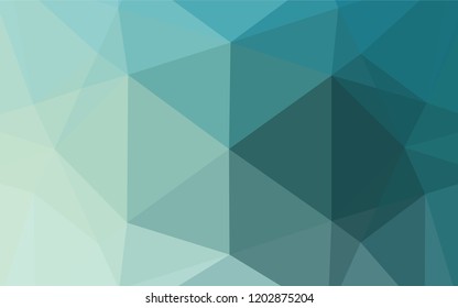 Light Blue, Green vector blurry hexagon texture. Shining illustration, which consist of triangles. The polygonal design can be used for your web site.