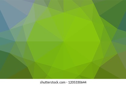 Light Blue, Green vector blurry hexagon pattern. Colorful illustration in abstract style with gradient. The template can be used as a background for cell phones.