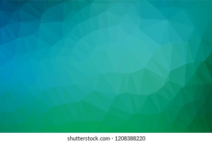 Light Blue, Green vector blurry hexagon pattern. Creative geometric illustration in Origami style with gradient. The elegant pattern can be used as part of a brand book.