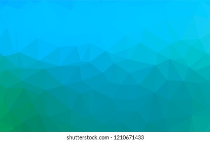 Light Blue, Green vector blurry hexagon template. Geometric illustration in Origami style with gradient.  A completely new template for your business design.