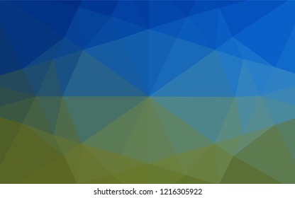 Light Blue, Green vector blurry hexagon texture. An elegant bright illustration with gradient. The best triangular design for your business.