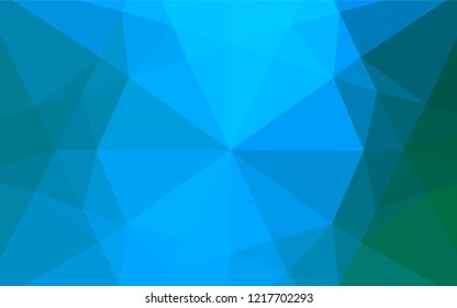 Light Blue, Green vector blurry hexagon pattern. A completely new color illustration in a vague style. A completely new template for your business design.