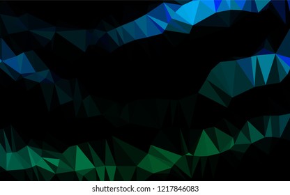 Light Blue, Green vector blurry hexagon pattern. Brand new colored illustration in blurry style with gradient. A completely new design for your business.