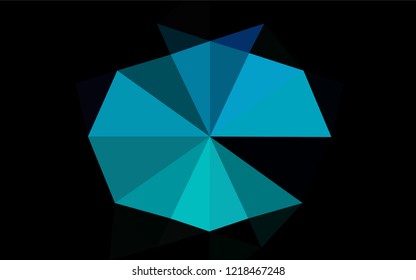 Light Blue, Green vector blurry hexagon pattern. A sample with polygonal shapes. The best triangular design for your business.