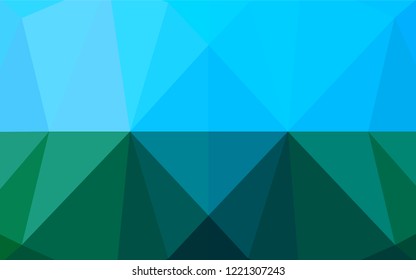 Light Blue, Green vector blurry hexagon texture. Modern geometrical abstract illustration with gradient. A completely new design for your business.